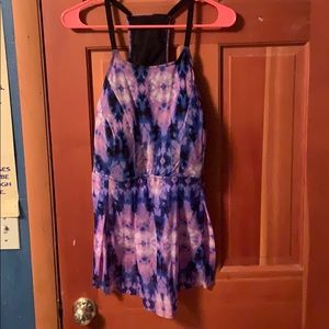 Bathing suit top plus size tie dye